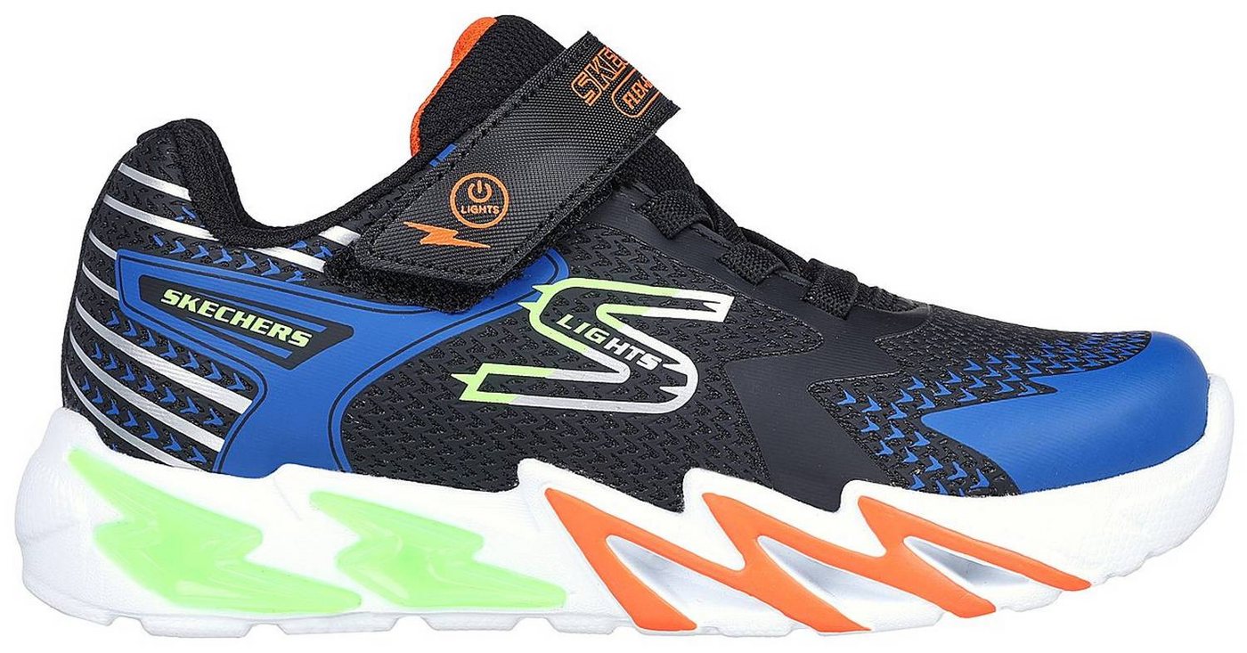 Skechers Skechers Flex-Glow Bolt Black / Blue, Lime, & Orange Sneaker Skechers Skechers Flex-Glow Bolt Black / Blue, Lime, & Orange Sneaker von Skechers