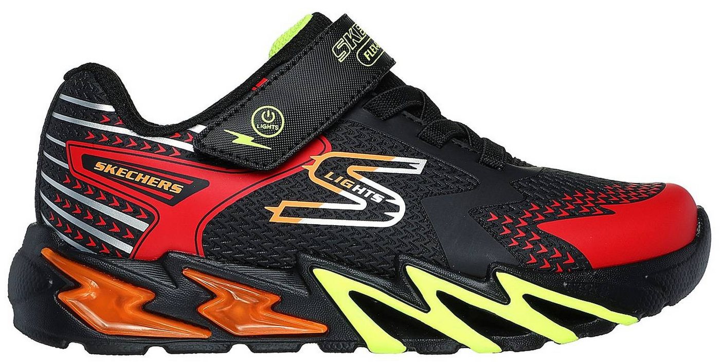 Skechers Skechers Flex-Glow Bolt Black / Red, Orange, & Yellow Sneaker Skechers Skechers Flex-Glow Bolt Black / Red, Orange, & Yellow Sneaker von Skechers