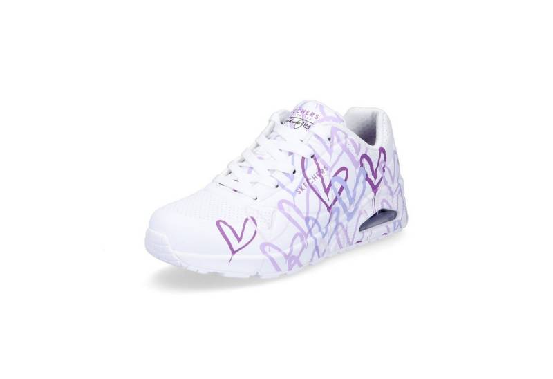 Skechers Skechers JGoldcrown Damen Sneaker UNO Spread The Love weiß lila Sneaker von Skechers