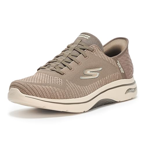 Skechers Slip-INS Herren Low Sneaker/Slip-On Sneaker Grand Select 2 Taup Textil, Größe:44, Farbauswahl:beige von Skechers