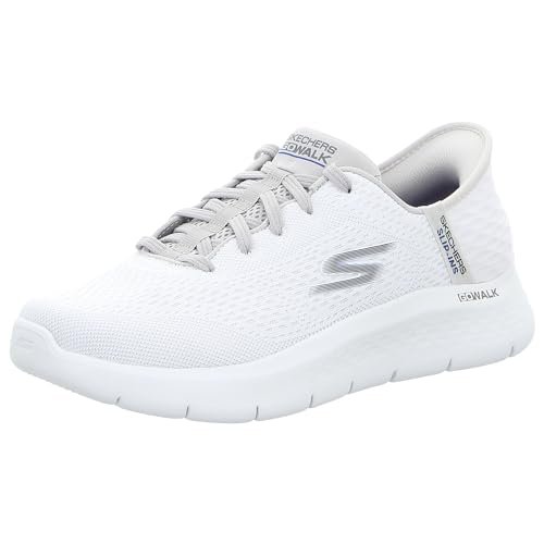 Skechers Herren GO Walk Flex - New World Sneakers Slip ins Vegan 216505 WGY weiß, Schuhgröße:41 EU von Skechers