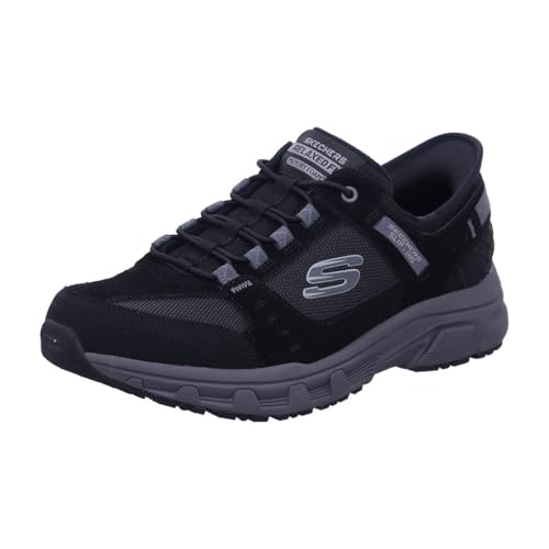 Skechers Slip Ins Herren Low Sneaker CONSISTENT Winner Schwarz Leder Textil, Größe:39½, Farbauswahl:schwarz von Skechers