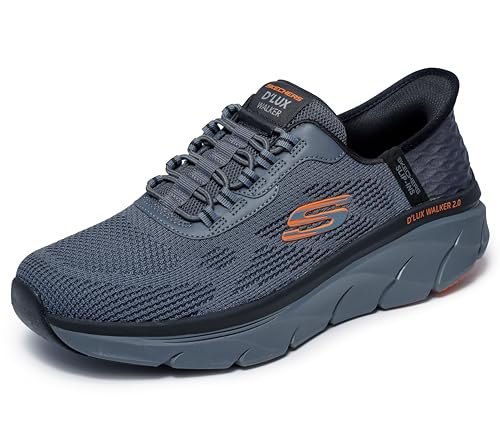 Skechers Slip-Ins RF D'Lux Walker 2.0 Rezinate Herrensneaker, Charcoal/Orange, 41 EU Skechers Slip-Ins RF D'Lux Walker 2.0 Rezinate Herrensneaker, Charcoal/Orange, 41 EU von Skechers
