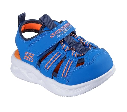 Skechers Jungen Sola Glow Flache Sandale, Blau, 23 EU Skechers Jungen Sola Glow Flache Sandale, Blau, 23 EU von Skechers