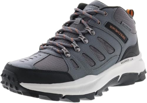 Skechers Sport Herren Afterburn M. Fit Mid-High Sneaker, Easpoint Anthrazit/Orange, 43 EU von Skechers