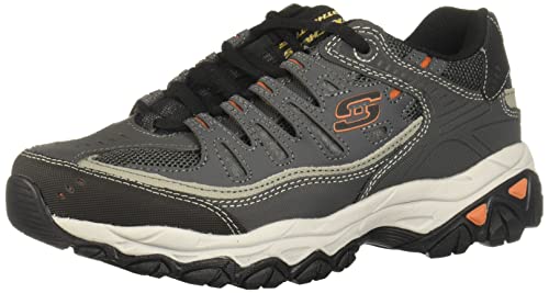 Skechers Sport Men's Afterburn Memory Foam Lace-Up Sneaker,Charcoal,16 4E US von Skechers
