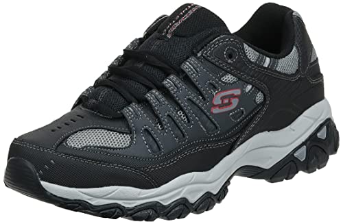 Skechers Sport Men's Afterburn Memory Foam Lace-Up Sneaker,Charcoal/Black,14 4E US von Skechers