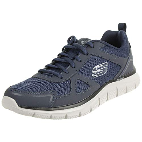 Skechers Sport Mens Track SCLORIC Sportschuhe/Laufschuhe Herren Wide Fit Schuhe Blau, Schuhgröße:43 EU von Skechers