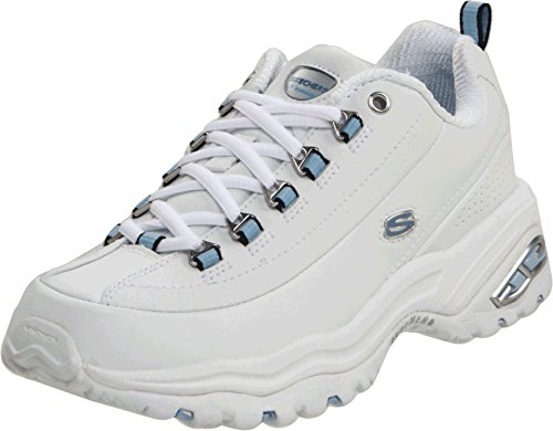 Skechers Sport Damen Premium Sneaker, Weiß/Marineblau, 6 M US, Weiß Opulenter Garten, 39 EU Large von Skechers