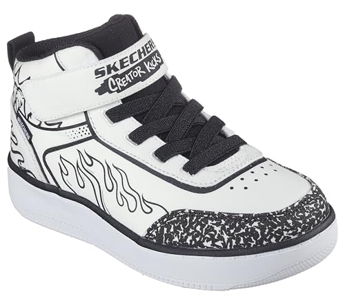 Skechers Jungen Sportplatz 101 Mode-Stiefel, Weiß, 33.5 EU von Skechers