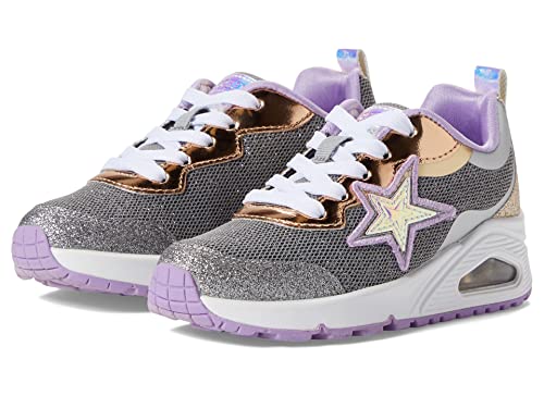 Skechers Street Girls Sneaker, Gunmetal Synthetic/Multi Trim, 43 EU von Skechers