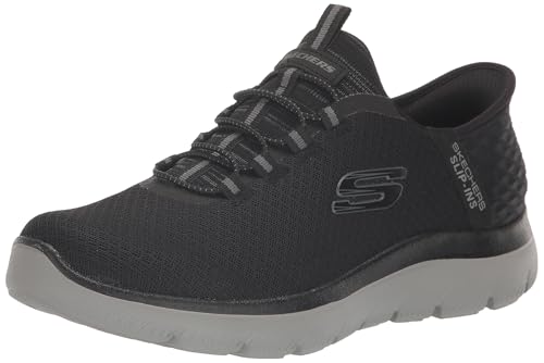 Skechers Herren Summits High Range Freisprecheinrichtung Zum Reinschlüpfen Sneaker, Black Mesh/Charcoal, 40 EU Weit von Skechers