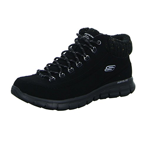 Skechers Damen Synergy Winter Nights Kurzschaft Stiefel, Black Trubuck/Trim #l, 35 EU von Skechers