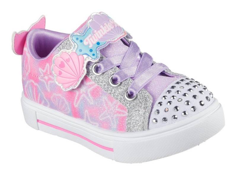 Skechers TWINKLE SPARKS LIGHTS Lauflernschuh, Sneaker,Blink,-Klettschuh mit Glitzer, Größenschablone zum Download von Skechers