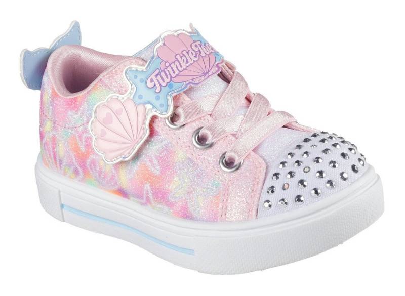 Skechers TWINKLE SPARKS LIGHTS Lauflernschuh, Sneaker,Blink,-Klettschuh mit Glitzer, Größenschablone zum Download von Skechers