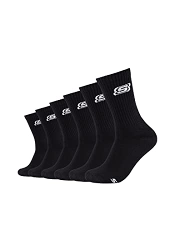 Skechers Unisex Tennissocken Cushioned 6er Pack 43/46 black von Skechers