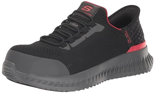Skechers Tilido Fletchit Comp Toe Herren-Freihändige Konstruktionsschuhe, Schwarz, 11.5 Wide von Skechers