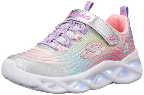 Skechers Twisty Brights-Mystical Bliss Sneaker, Silver Multi Mesh, 35 EU von Skechers