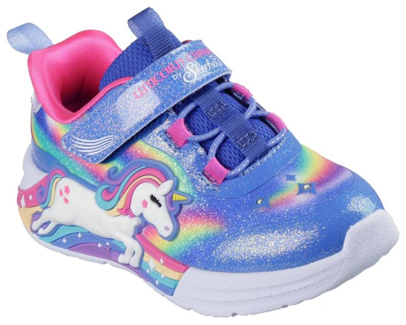 Skechers UNICORN CHASER Sneaker Klettschuh mit blinkendem Einhorn, Größenschablone zum Download von Skechers