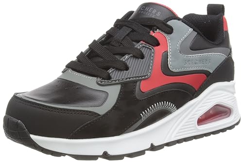 Skechers UNO GEN1 Color Surge Sneaker, Black Synthetic Red Gray Trim, 27 EU von Skechers