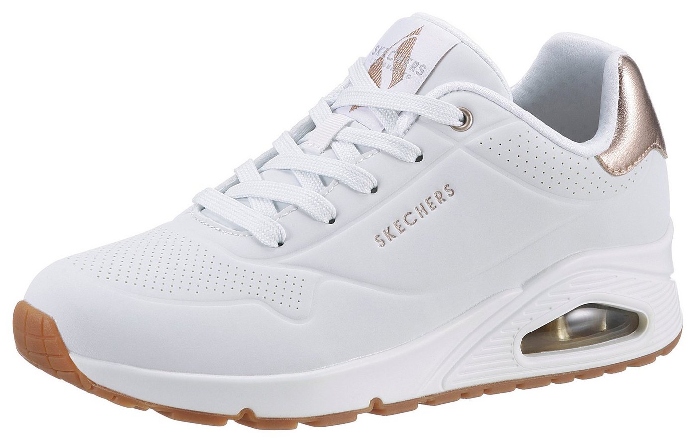 Skechers UNO GOLDEN AIR Sneaker Freizeitschuh, Halbschuh, Schnürschuh mit Metallic-Einsatz von Skechers