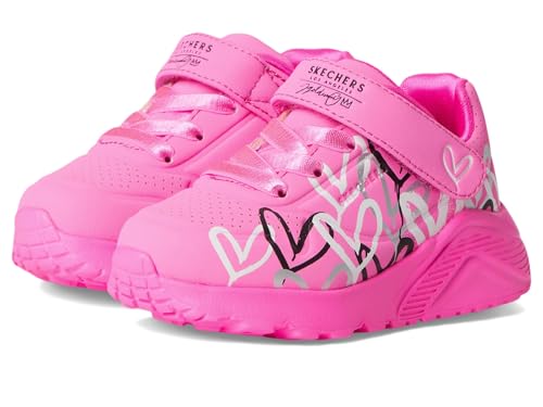 Skechers Girl's UNO Lite Love Levitate Sneaker, Rose, 10 UK Child von Skechers