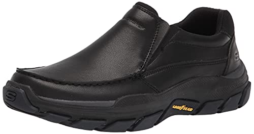 Skechers USA Men's Herren Respected-Catel Moc Toe Slipper, schwarz, 44.5 EU von Skechers