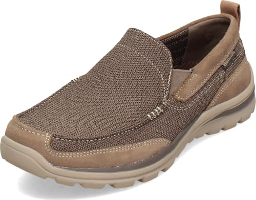Skechers USA Men's Segment Milford Slip-on Loafer, Light Brown, 14 2E US von Skechers
