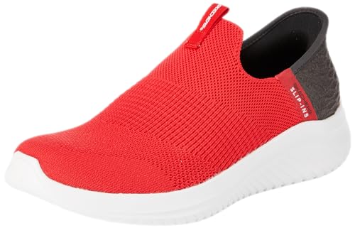 Skechers Ultra Flex 3.0 Smooth Step Slip-On, Red Textile/Black Trim, 33.5 EU von Skechers