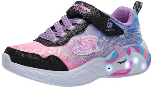 Skechers Unisex-Child Unicorn Dreams-Wishful Magi Sneaker, Schwarz/Multi, 1 Little Kid von Skechers