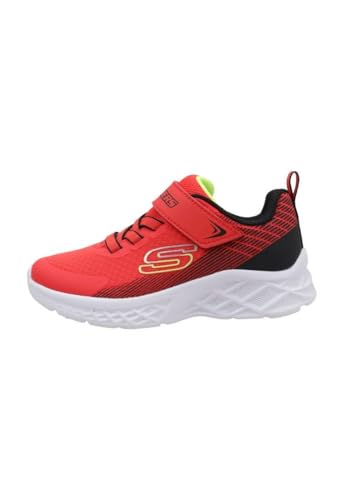 Skechers Microspec Ii Zovrix Sneaker, Red Textile/Synthetic/Black Trim, 28.5 EU von Skechers
