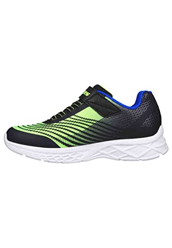 Skechers 403930L BBLM, Sneakers, schwarzes Synthetik/Limette-Textil/blauer Rand, 29 EU von Skechers