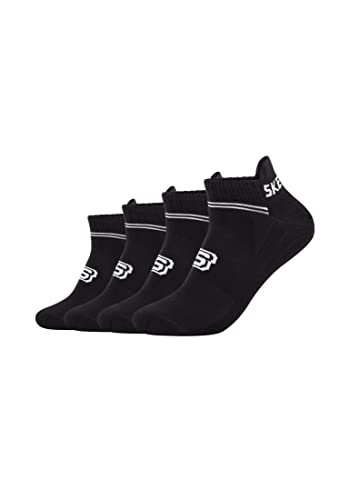 Skechers Unisex Sneakersocken Mesh Ventilation 4er Pack 43/46 black von Skechers