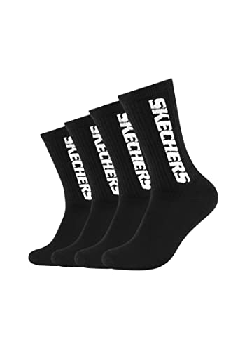 Skechers Unisex Tennissocken Cushioned 4er Pack 39/42 black von Skechers