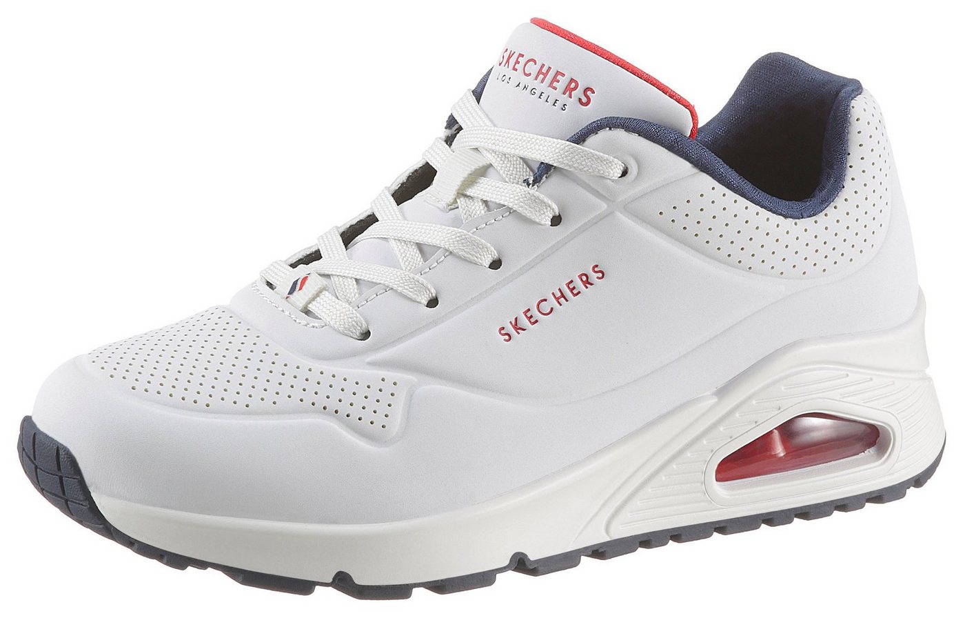 Skechers Uno - Stand on Air Wedgesneaker Freizeitschuh, Halbschuh, Schnürschuh mit feiner Perforation von Skechers