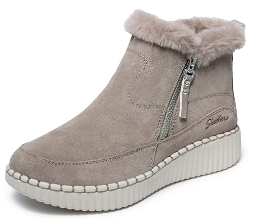 Skechers Wilshire BLVD-Fresh Damen-Stiefelette mit Reißverschluss, Taupe, 39.5 EU von Skechers
