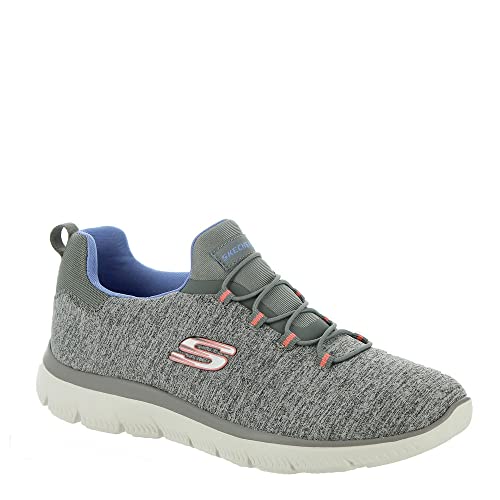 Skechers Women's, Summits - Quick Getaway Sneaker - Wide Width Grey Blue 7.5 W von Skechers