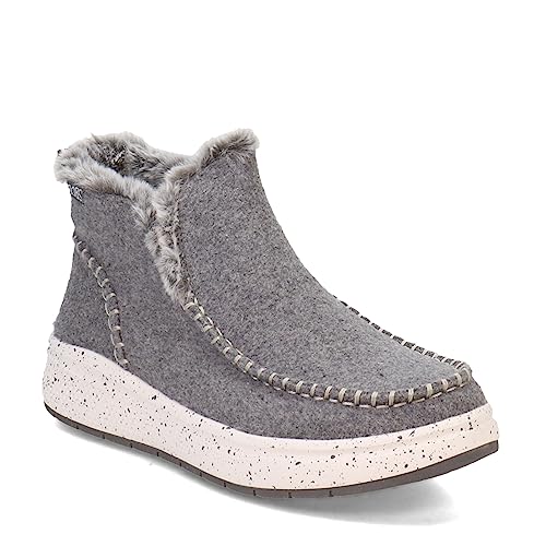 Skechers Women's 114274 Fashion Boot, Grey, 11 von Skechers