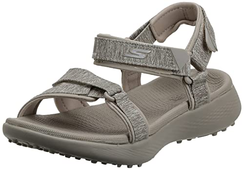 Skechers Women's 600 Spikeless Golf Sandals Shoe, Taupe, 8 M US von Skechers