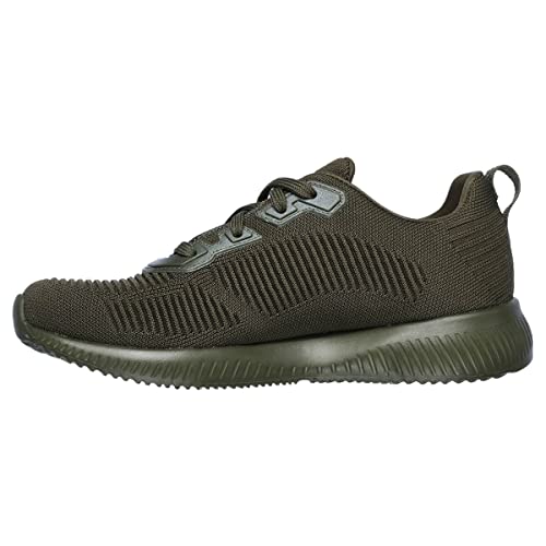 Skechers Damen BOBS Squad Tough Talk Sneaker, Olive Engineered Knit, 36 EU von Skechers