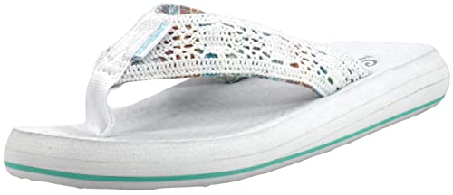 Skechers Women's Cali Asana Thong Sandal White 10 von Skechers