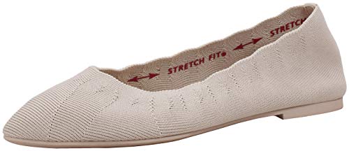 Skechers Women's Cleo Bewitch Ballet Flat Natural 6 Wide von Skechers