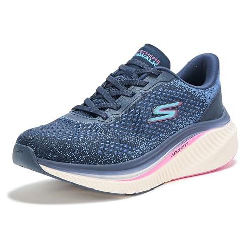 Skechers Women's Go Walk Max Cushioning Arch Fit Roslyn Sneaker, Navy, 40 EU von Skechers