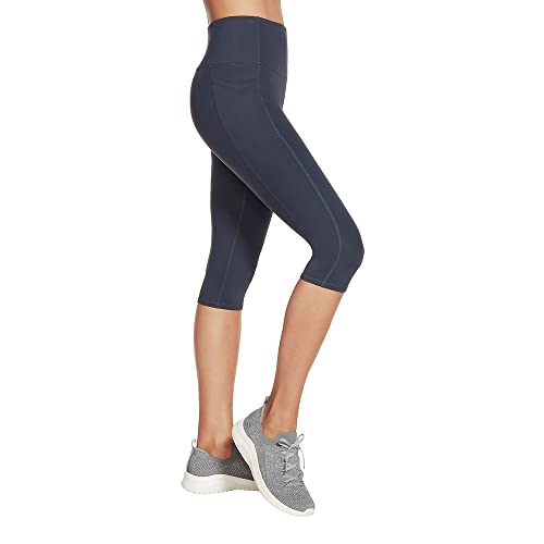Skechers Go Walk High Waisted Capri Leggins W2CP2-NVY, Women Leggings, Navy, L EU von Skechers