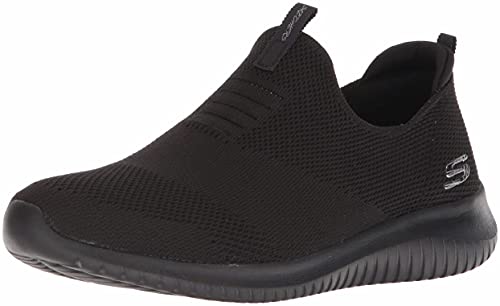 Skechers Damen Ultra Flex First Take Sneaker, Black Knit Mesh Trim, 39 EU von Skechers