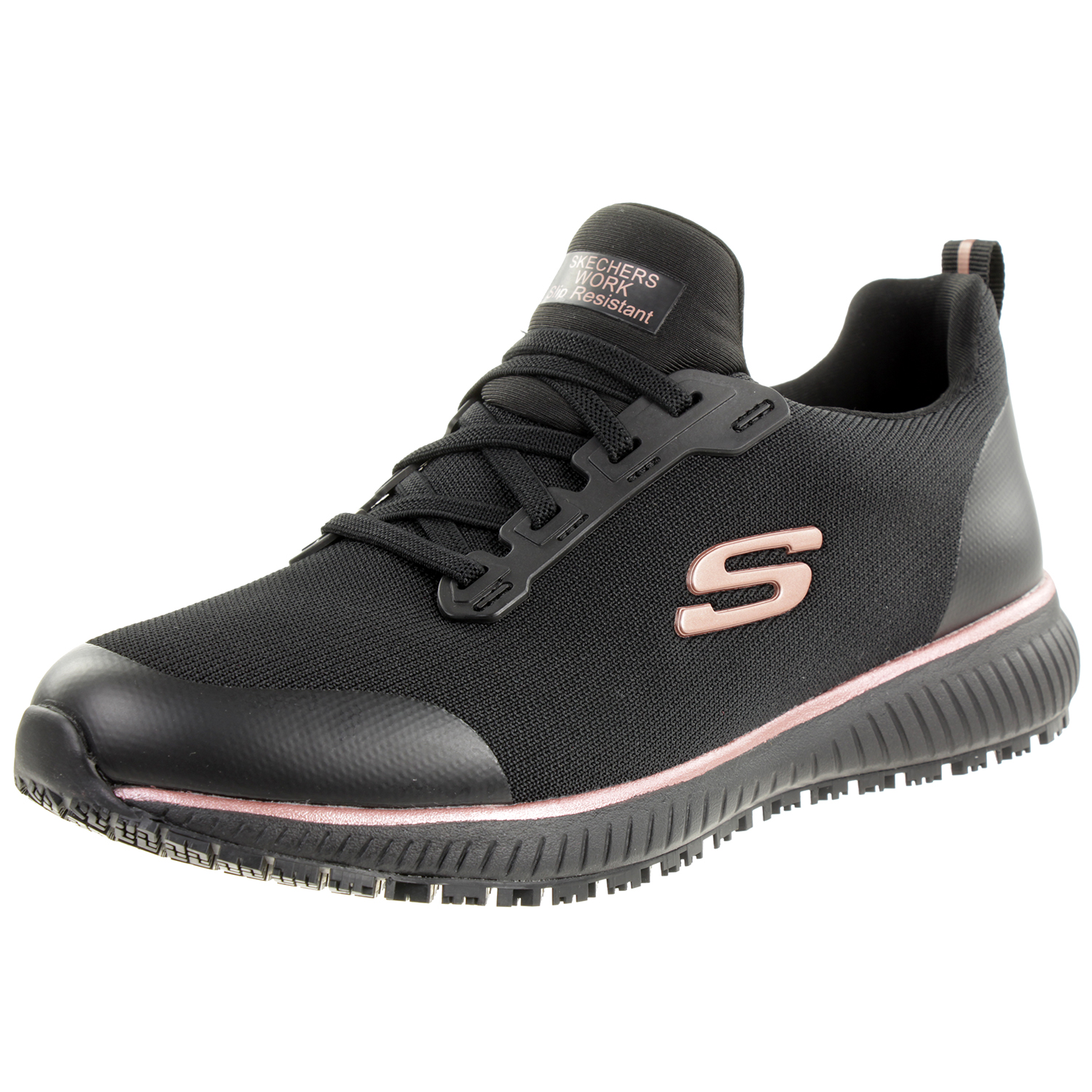 Skechers Womens Work SQUAD SR Arbeitsschuh Berufsschuh Sneaker 77222EC schwarz von Skechers