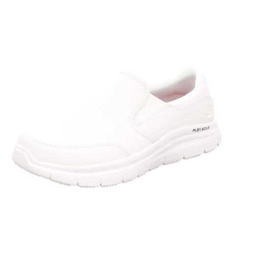 Skechers Herren Flex Advantage Sr Bronwood Küchenschuhe, White Leather, 41 EU von Skechers