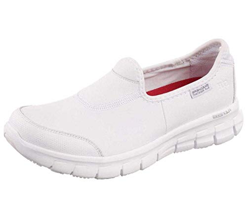 Skechers Damen Sure Track Schuh für das Gesundheitswesen, White Leather, 40 EU von Skechers
