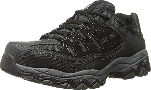 Skechers for Work Cankton Athletic Lace Boot, Black/Charcoal, 7.5 M US von Skechers