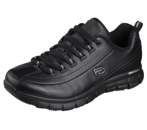 Skechers for Work Women's Sure Track Trickel Slip Resistant Work Shoe, Black, 5 XW US von Skechers